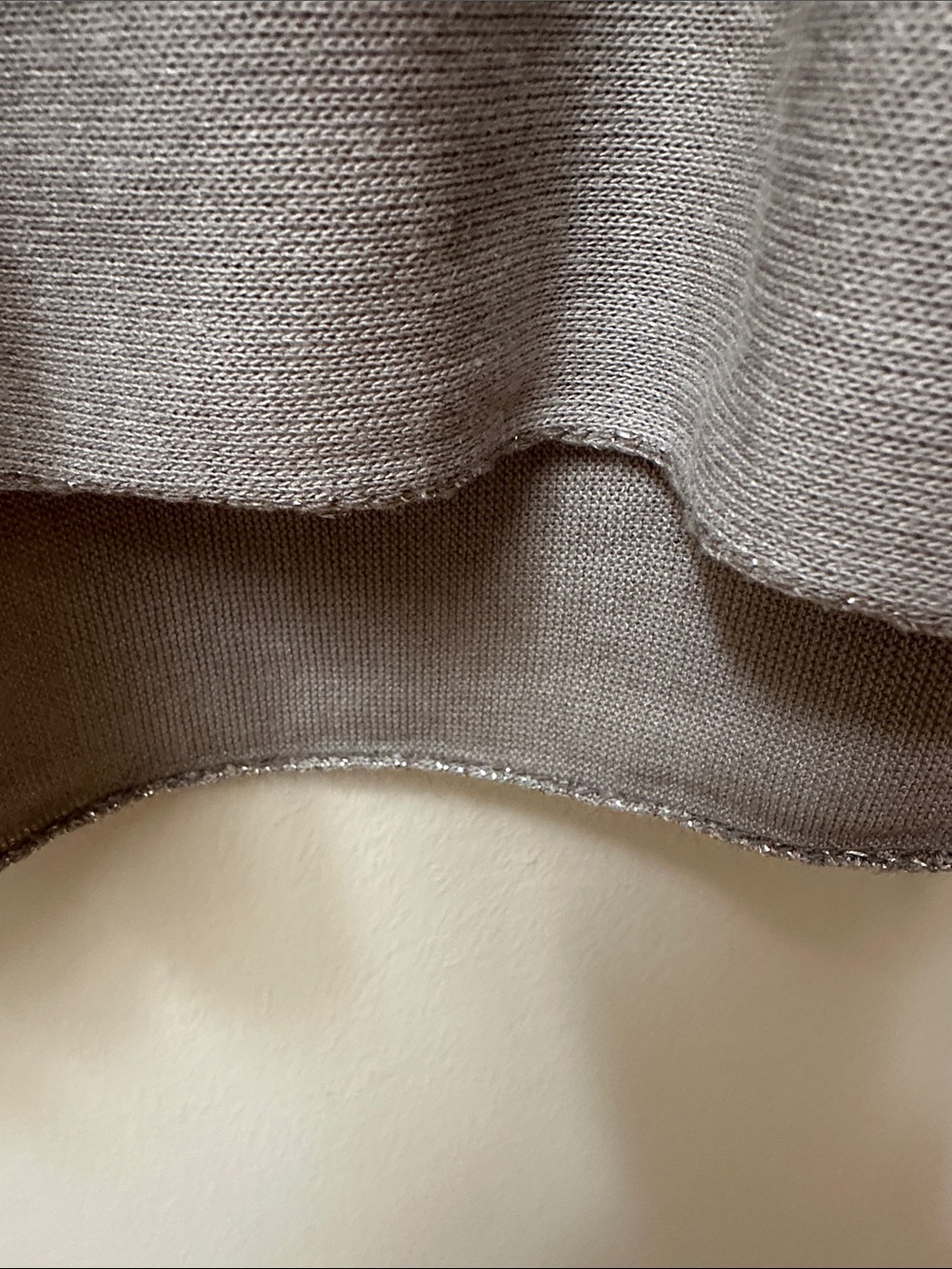 Italian Relaxed Scoop Neck Pullover in Taupe - Picture 3 of 8